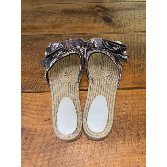 Womens Rebecca Minkoff Giana Espadrille‎ Bow Sandals Purple Slides Size 9M - Picture 8 of 13